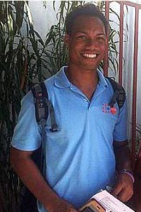 Aberaam Tata ist 26 Jahre alt und kommt aus Nanikai in Süd-Tarawa (Foto: Duckdalben)