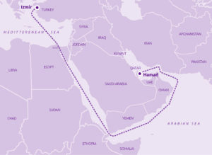 The reefer service connects Izmir with Hamad