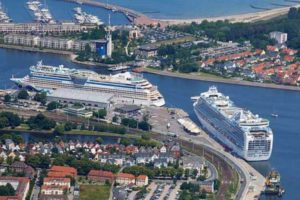 Der Hafen Rostock wird 2018 insgesamt 205 Mal von Kreuzfahrtschiffen angelaufen