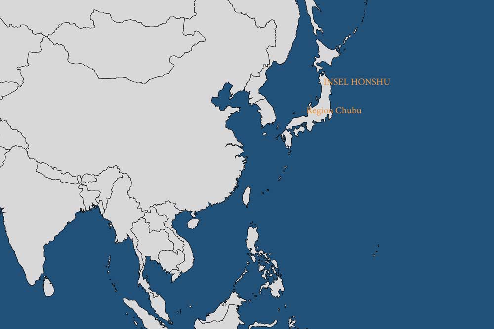Japan, Chubu, Honshu, Karte