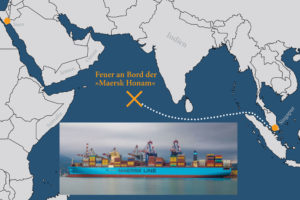 Karte Maersk Suez route