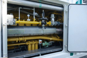 Ein Gasmotor von Caterpillar ist in das Becker LNG PowerPac eingebaut